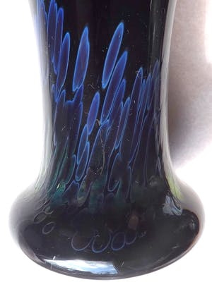 Curiosa - Erwin Eisch voor Glasblaserei Eisch Frauenau - design zwart/ blauwe - gesigneerd kopen? Bied vanaf 1!