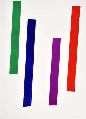 Willem Hussem - Geometrisch abstract verkocht voor € 150!