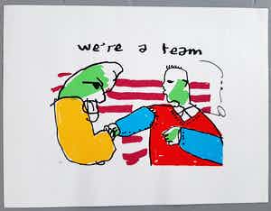 Herman Brood - zeefdruk We're a Team verkocht voor € 165!