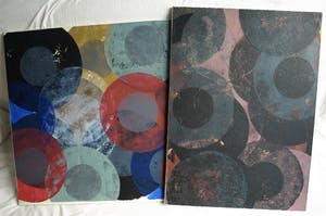 Willem van Malsen - 2 Werken , acrylverf op doek , “Circels” – ca. 2004 kopen? Bied vanaf 150!