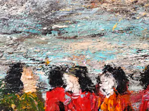 Jean-Jacques Marie - Les gens de la mer. Style contemporain et expressif. kopen? Bied vanaf 300!