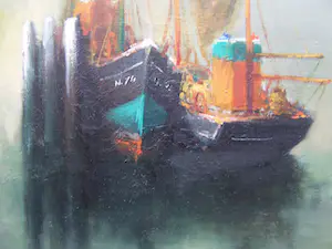 Ernest Paul Denis - Vissersschepen voor anker. kopen? Bied vanaf 50!