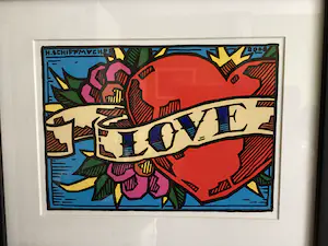 Henk Schiffmacher - Love - zeefdruk kopen? Bied vanaf 85!