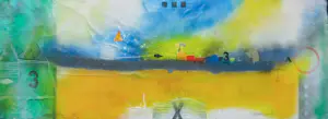 Theo Koster - Zeefdruk met collage-elementen, Movements - Ingelijst kopen? Bied vanaf 150!