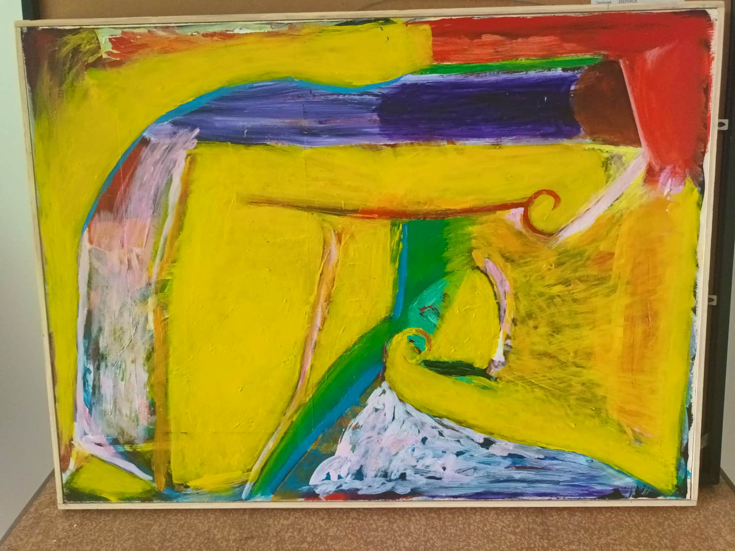 Ger Groothedde - Abstract werk uit 1993. Zeer kleurrijk kopen? Bied vanaf 20!