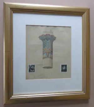 Hendrik van Kempen - EGYPTE / MIXED MEDIA PAPIER / 52x47cm / KADER / SIG kopen? Bied vanaf 45!