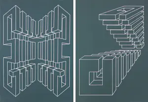 Harry Karssen - Lot van twee zeefdrukken, Z.T. Abstractie kaufen? Bieten Sie von 1!