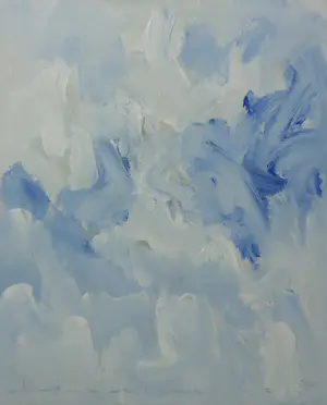 Janus Nuiten - Twee schilderijen, Bewogen lucht kopen? Bied vanaf 70!