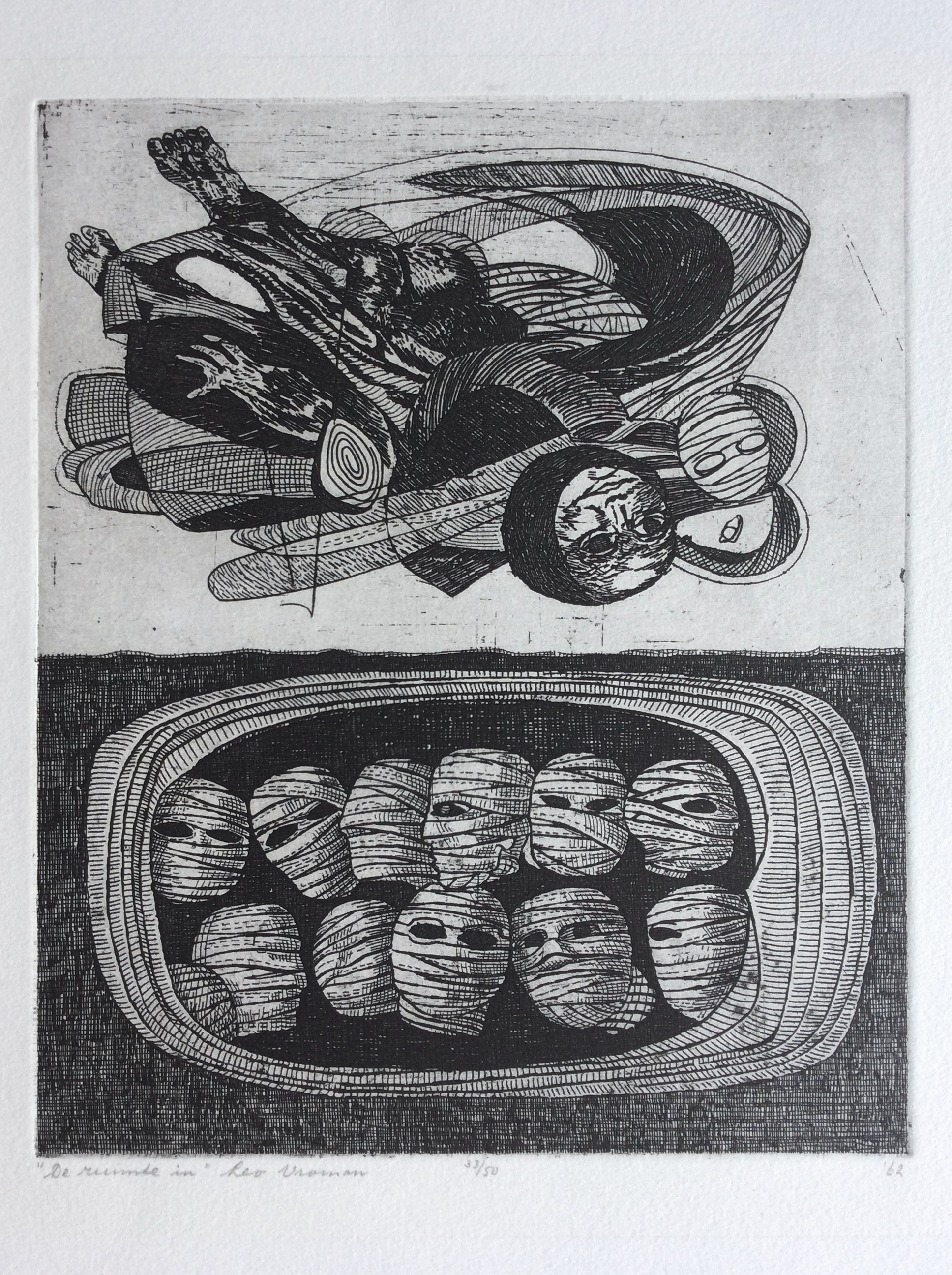Roger Chailloux - De ruimte in - ets, naar gedicht van Leo Vroman kopen? Bied vanaf 69!