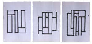 Siep van den Berg - Lot van drie abstracte composities kopen? Bied vanaf 1!