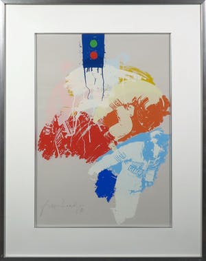 Frank Gude - Litho, Pitstop - Ingelijst kopen? Bied vanaf 1!