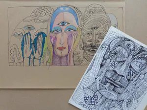 Ernst Vijlbrief - LOT VAN 2 WERKEN / ORIGINEEL WERK / 21x30cm + 21x17cm kopen? Bied vanaf 30!