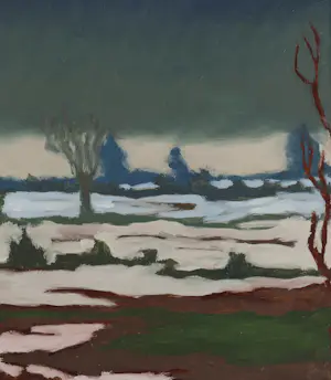 Willem Bol - Winterlandschap met ondergelopen land kopen? Bied vanaf 525!