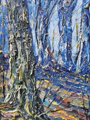 Peter van den Braken - Late Herfst -expressionistisch olieverf- kopen? Bied vanaf 350!