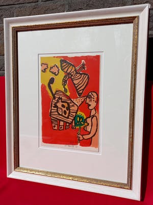Corneille - Zonder titel, litho (netjes ingelijst, zeldzaam!) kopen? Bied vanaf 295!