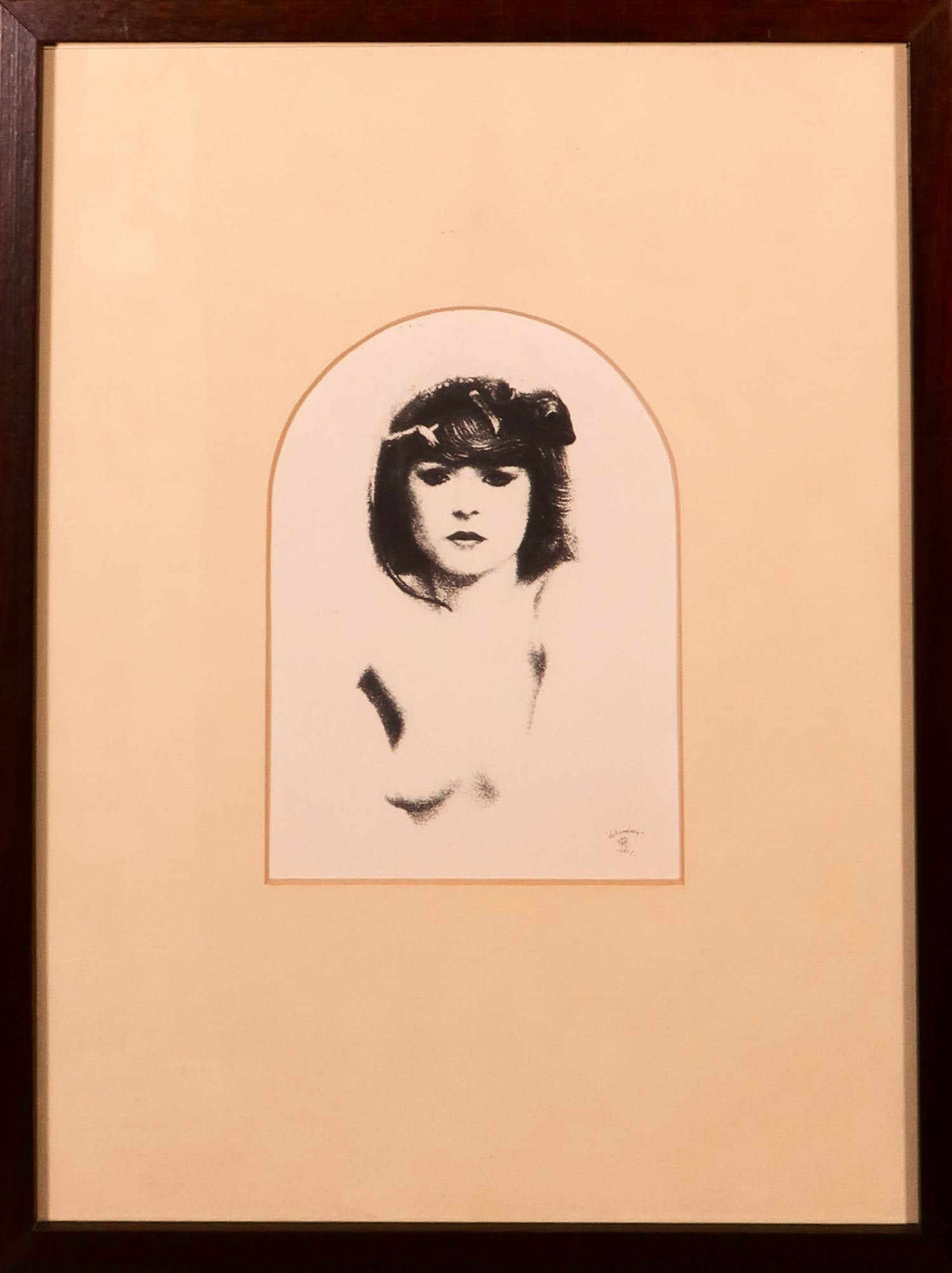 Herman van Rossum - Zeefdruk, Vrouwenportret verkocht voor € 1!