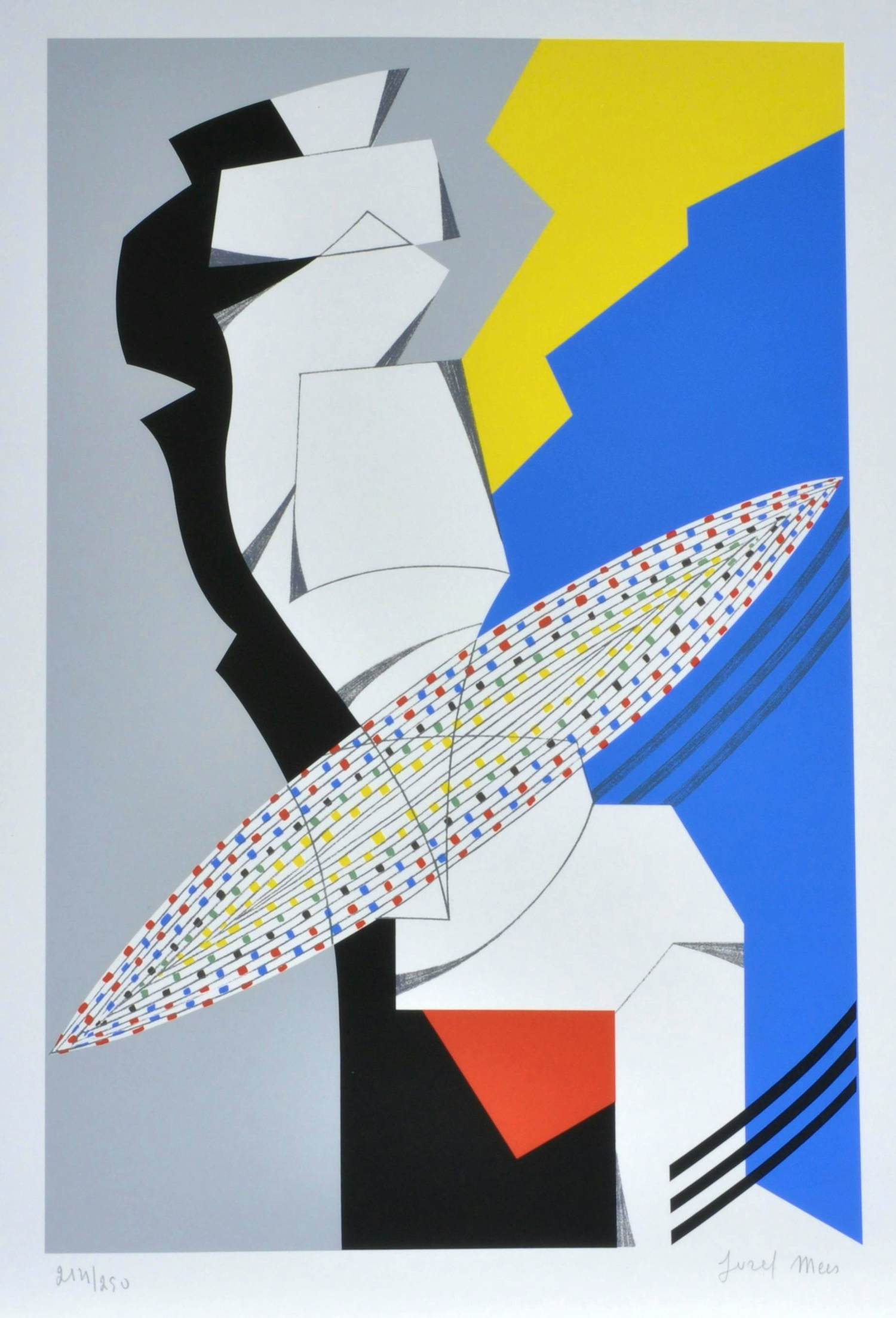 Jozef Mees - Zeefdruk - Gesigneerd - 54x42 cm - 1977 kopen? Bied vanaf 65!