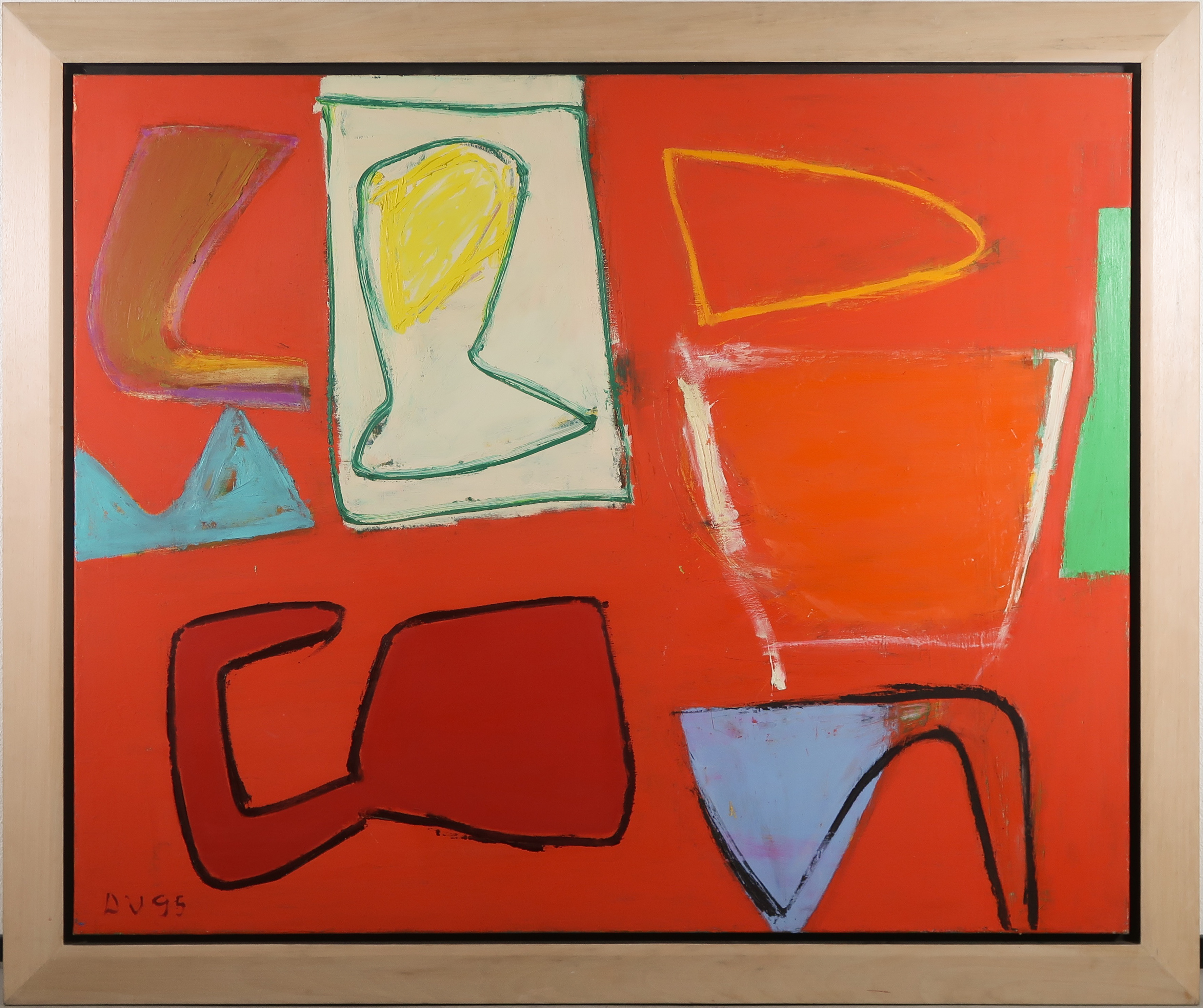 Dolf Verlinden - Olieverf op doek, Abstracte compositie - Ingelijst (Zeer groot) kopen? Bied vanaf 500!