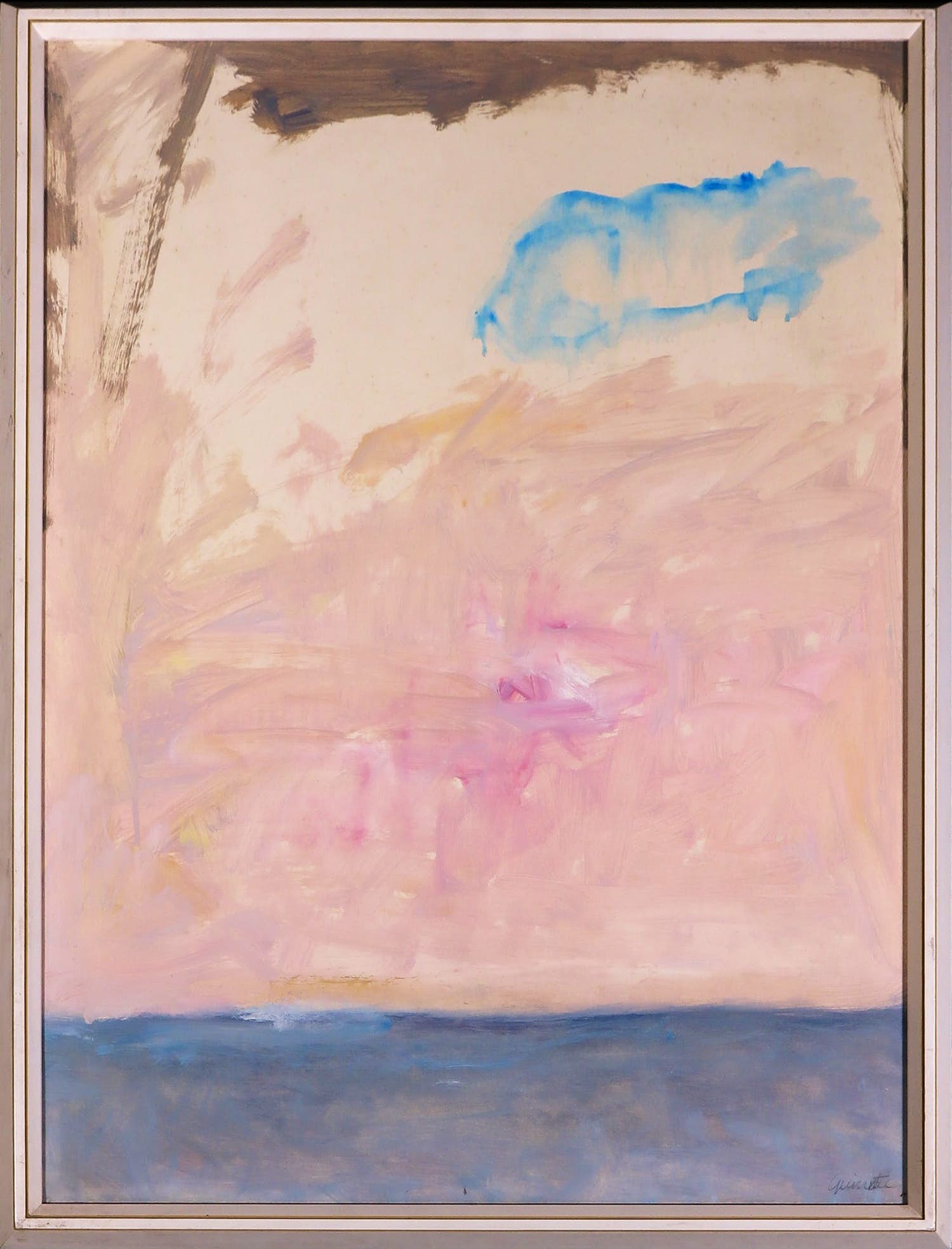 Lucien Guinotte - Olieverf op paneel, Landschap II - Ingelijst verkocht voor € 200!