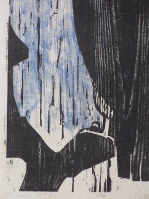 Niet of onleesbaar gesigneerd - Roofvogel op een tak - Kleurenhoutsnede kopen? Bied vanaf 1!