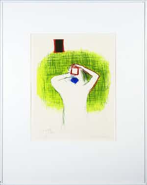 Roger Raveel - Ets, De fotografe - Ingelijst verkocht voor € 600!