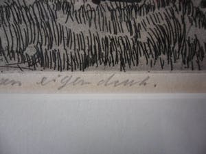 Wim Worm - Ets. Titel, "Palm Pasen", uit 1969. kopen? Bied vanaf 35!