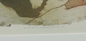 Michel van Overbeeke - Kleurenets met bladgoud, Meal II - Ingelijst kopen? Bied vanaf 50!