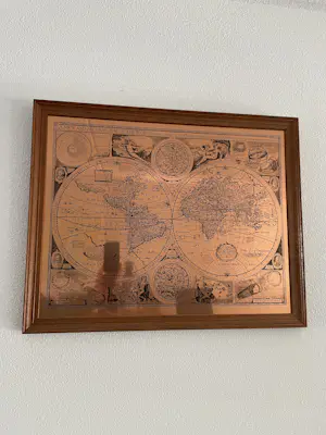 AcheterNiet of onleesbaar gesigneerd - Wereldkaart 1651 op koper? Enchérissez de 10!