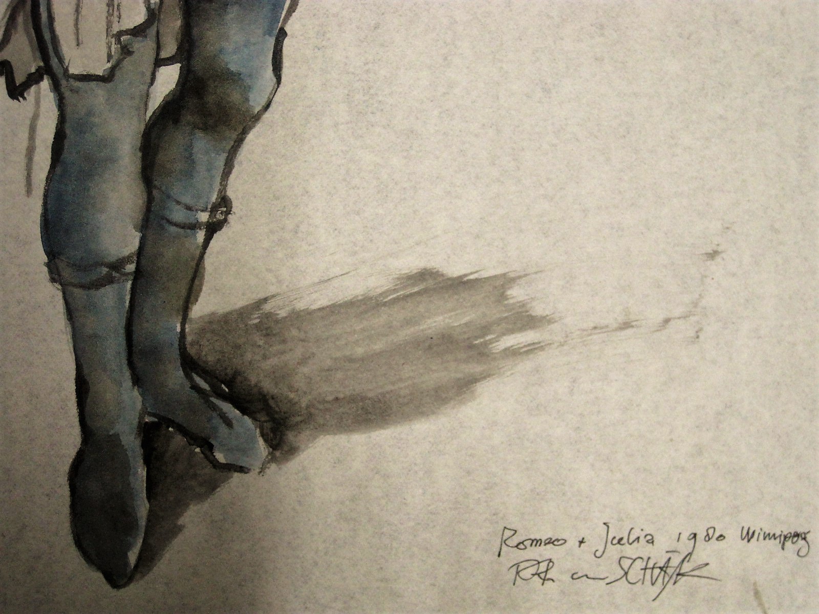 Toer van Schaijk - UNIEK 1980 Aquarel voor het Royal Winnipeg Ballet "Romeo & Juliet gesigneerd kopen? Bied vanaf 1!