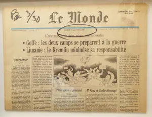 Ben Vautier - Le Monde - Gesigneerde krant - Multiple 1991 - met vingerafdruk - 3/30 kopen? Bied vanaf 195!