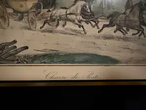 AcheterVictor Adam - Triptiek van 3 x 19e-eeuwse Handgekleurde Lithografieën (Paardenkoetsen)? Enchérissez de 240!