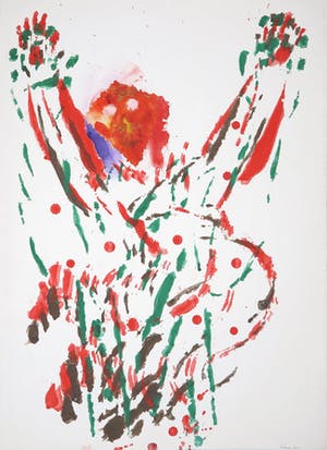 Jef Diederen - Gouache en collage, Sautée V kopen? Bied vanaf 1!