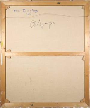 Christine Spierings - Olieverf op doek, Z.t. Rose en geel - Ingelijst (Groot) kopen? Bied vanaf 1!