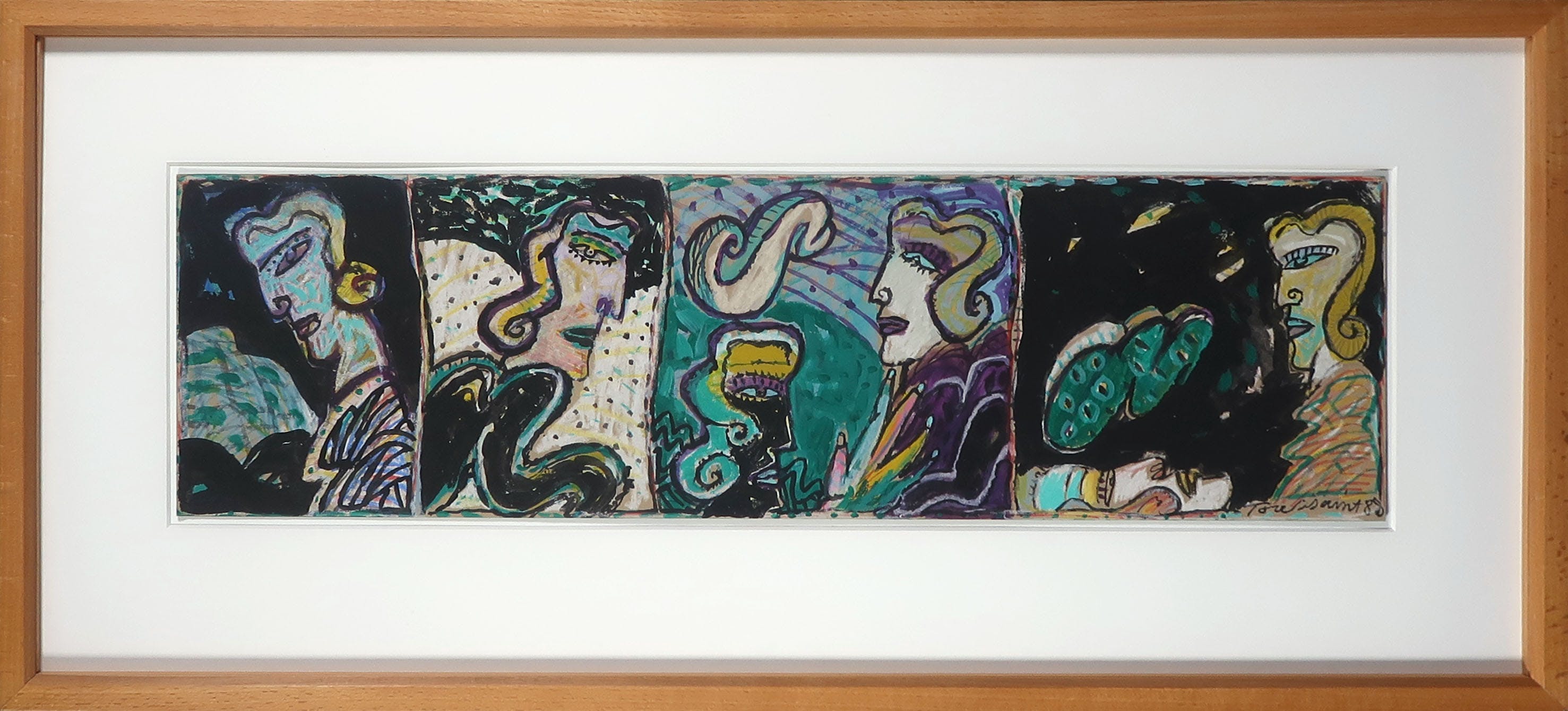 Toussaint Essers - Gemengde techniek op papier, Histoire pour rire un peu (Ingelijst) kopen? Bied vanaf 100!