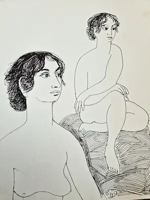Leo Braat - In 1969 gemaakte zwartestift tekening "zittend vrouwelijk naakt" gesigneerd kaufen? Bieten Sie von 1!