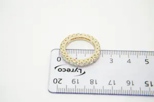 71 - Elegante geelgouden Alliance ring met ca 1.70ct briljant geslepen diamant. kopen? Bied vanaf 880!