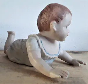 Niet of onleesbaar gesigneerd - Originele nostalgische keramische tweeling baby beeldjes (jaren 40) kopen? Bied vanaf 1!