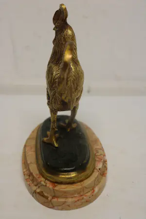 Niet of onleesbaar gesigneerd - fosfor brons haan kopen? Bied vanaf 1!