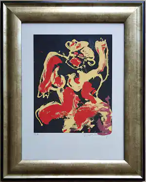 Jacob Kanbier - Zeefdruk: 'Vrouw in rood' (2004) verkauft für € 55!