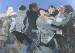 Peter Bes - Acryl op papier, Zonder titel - Ingelijst (Groot) kopen? Bied vanaf 500!