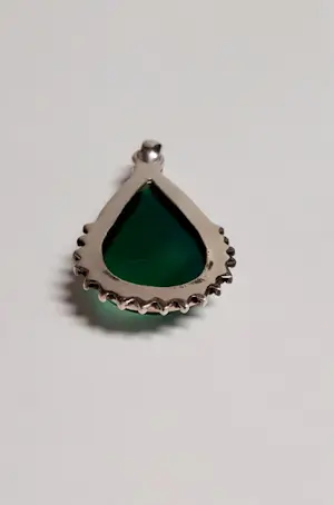 nieuwe Zilveren hanger met groene onyx kopen? Bied vanaf 60!