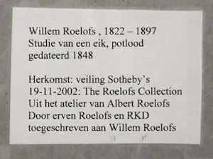 Willem Roelofs - Studie van een eik (Frankrijk 1848) kopen? Bied vanaf 100!