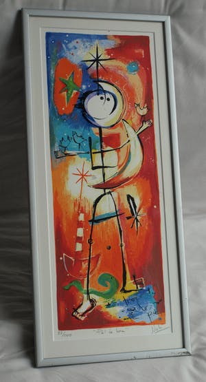 Angeles Nieto - 2-Luik , 2 zeefdrukken , Piel de Luna (‘Vriendschap’) – ingelijst - 2005 kopen? Bied vanaf 100!