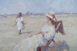 Chris van Dijk - A wonderful summerday on the beach kopen? Bied vanaf 480!