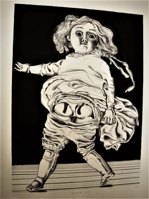 Herman Berserik - Zeldzame & grote Ets "verdraaide Pop" ZEER KLEINE OPLAGE (15ex) hand gesigneerd kopen? Bied vanaf 67!