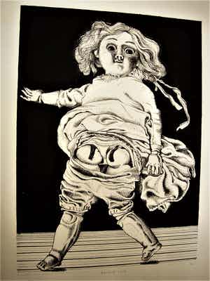 Herman Berserik - Zeldzame & grote Ets "verdraaide Pop" ZEER KLEINE OPLAGE (15ex) hand gesigneerd verkocht voor € 67!