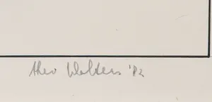 Theo Wolters - Airbrush op papier, Een ogenblik a.u.b. - Ingelijst kopen? Bied vanaf 1!