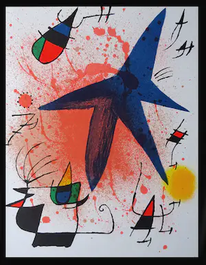 Joan Miro - 'L` Astre bleu " - 'Litografo Volume I' Spaanse uitgave uit 1972 Mourlot 857 kopen? Bied vanaf 139!