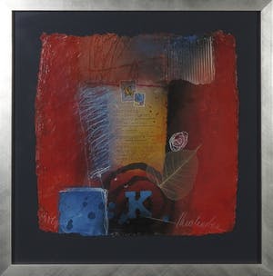 Theo Koster - Zeefdruk en collage, Zonder titel - Ingelijst kopen? Bied vanaf 35!