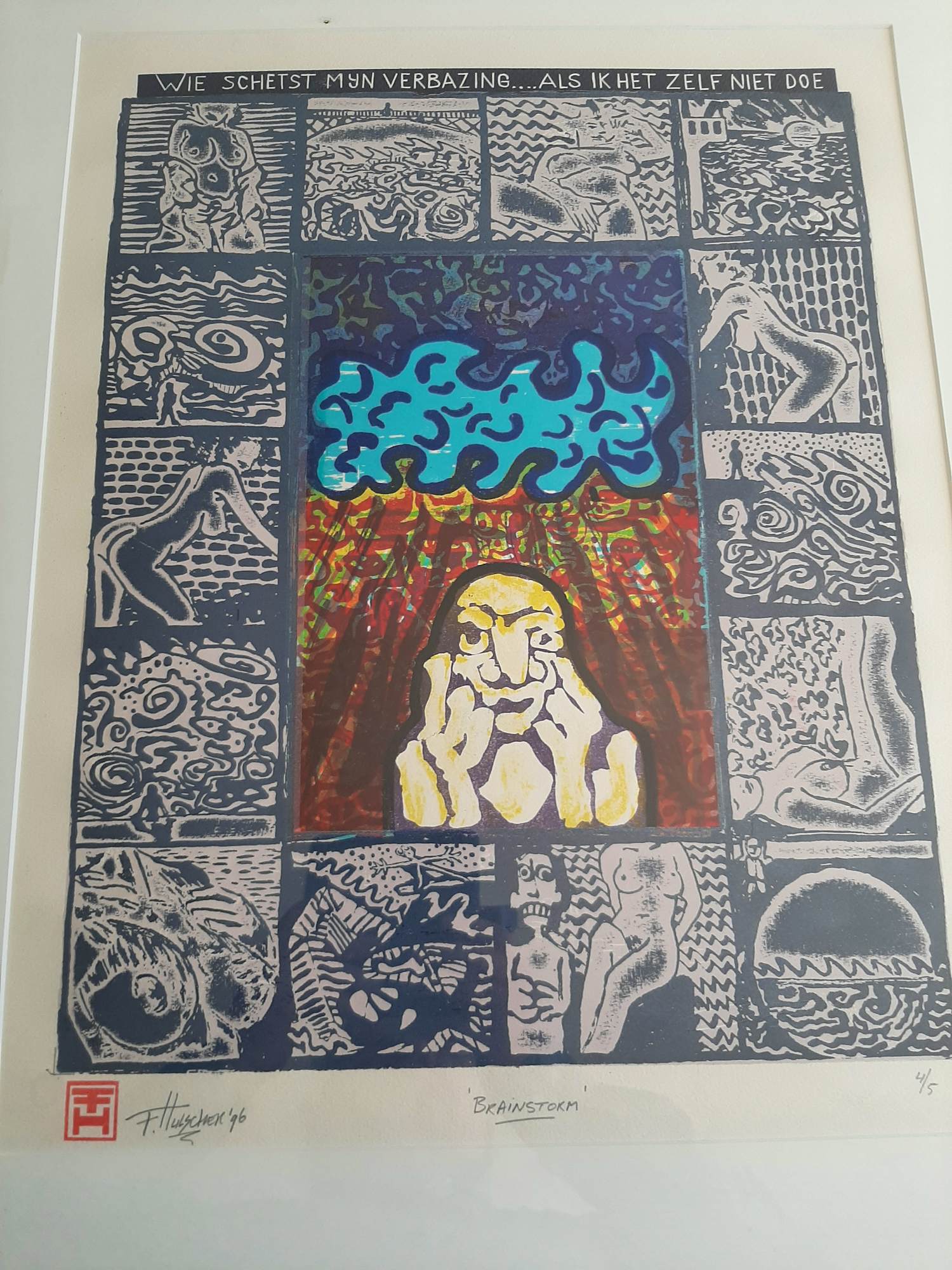 Frank Hulscher - Litho, Brainstorm. kopen? Bied vanaf 40!